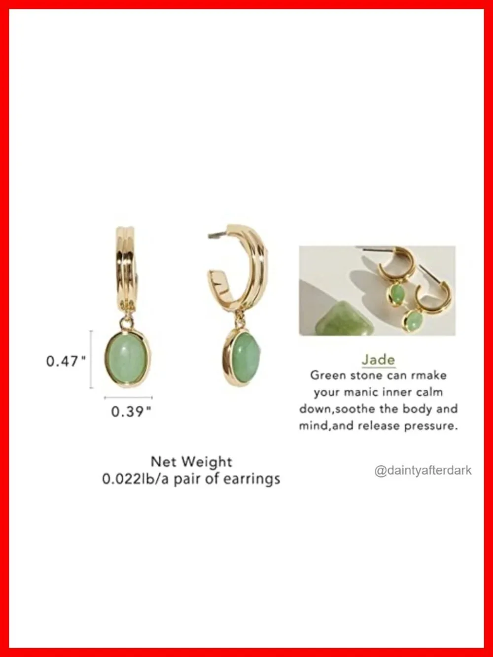 Gold-Plated Green Aventurine Jewelry Set - Hoop Earrings, Bracelet, Necklace